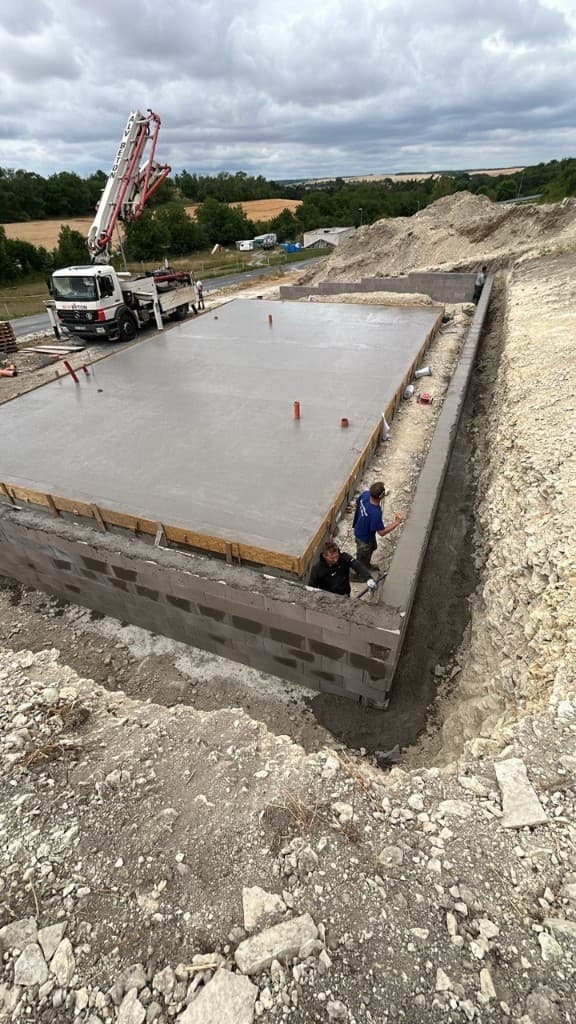 Betonáž základové desky