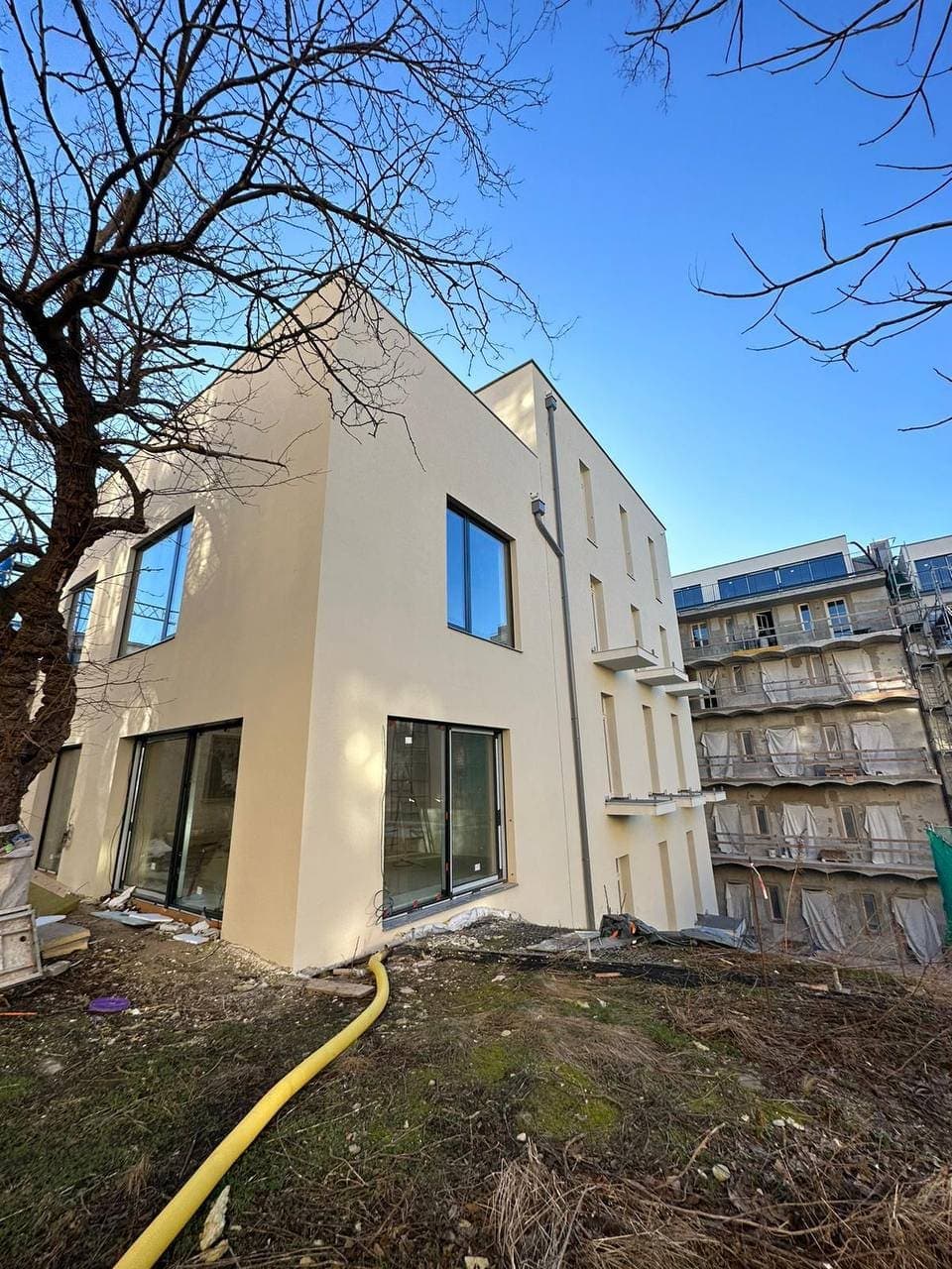 Finished facade — courtyard view